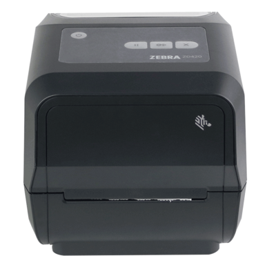 斑马（ZEBRA）ZD420热转印带碳带色带条码不干胶桌面打印机快递仓储物流面单标签机 ZD420T 300DPI 标配 USB口